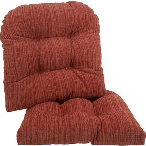 Klear Vu Gripper Overstuffed Universal Non-Slip Dining Chair Cushions for Kitchen Decor or Office Use, U-Shaped Skid-Proof Seat Pad, 17x17 Inches, 2 Count (Pack of 1), Clay