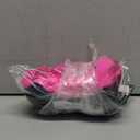 Blooming Jelly Womens High Wasited Bikini Sets Tummy Control Swimsuits Curvy Mesh Swim Skirt (Large, Hot Pink & Black)