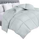 Utopia Bedding Comforter Duvet Insert, Quilted Comforter with Corner Tabs, Box Stitched Down Alternative Comforters King Size (Light Grey) (King (Pack of 1))
