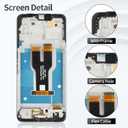 for REVVL 6X Screen Replacement for REVVL 6X 5g LCD Screen TMRV065G Digitizer for T-Mobile REVVL 6X 5g Display Touch Repair Kit with Frame Black