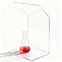 Colingmill Clear Acrylic Lab Protective Shield with Bend Splash Guard Panel Barrier 15"W x 11.25"D x 23"H Freestanding Laboratory Partition with Open Sides