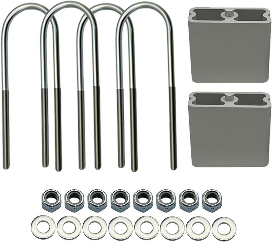 Street Edge 4" Extruded Aluminum Rear Lowering Blocks & Angle Compatible with Toyota Pickup 1984-1995