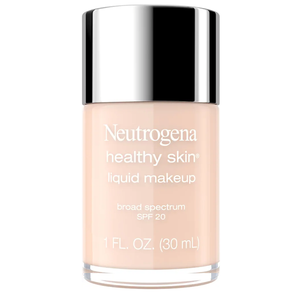Neutrogena Healthy Skin Liquid Foundation Makeup with Broad Spectrum SPF 20 Sunscreen, Lightweight, Medium Coverage Makeup with Sunscreen and ProVitamin B5, Natural Ivory 20, 1 fl. oz