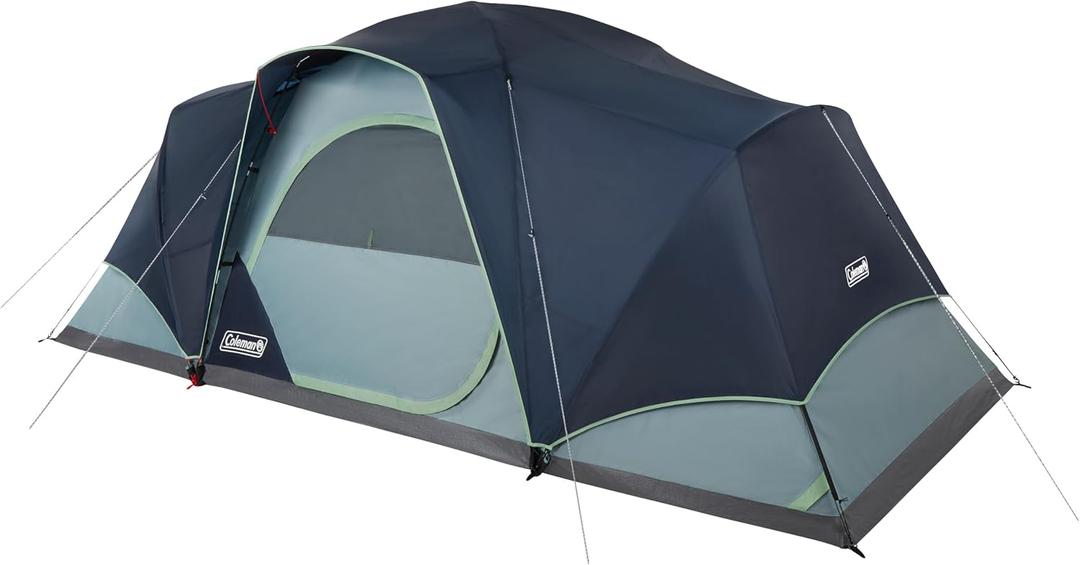 Coleman Skydome XL Large Family Tent with 5 Minute Setup, Weatherproof Tent with Rainfly & Carry Bag, Fits Multiple Queen Airbeds, Made of PFAS-Free Materials, 8-Person