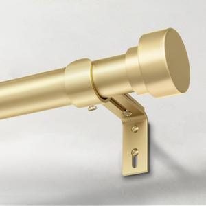 Extra Long Curtain Rods for Windows 32 to 170 Inch, 1 Inch Gold Heavy Duty Curtain Rods for Patio, Farmhouse, Bedroom, Living Room, Adjustable Metal Drapery Rod (A1,Gold,32"-170") 