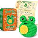 Cookie Box MINIs Crochet Kit for Beginners  Gift Set to Make Frog Ribbit Amigurumi Plushie  Easy DIY Crochet & Knitting Starter Kit with Printed Instructions & Step-by-Step Video Tutorial