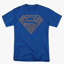 Superman Blue & Orange Shield Grey Unisex Adult T Shirt for Men and Women 2XL