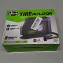 Slime 40050 Tire Inflator, Portable Car Air Compressor, with Analog 100 psi Dial Gauge, Long Hose and LED Light, 12V, 8 min Inflation