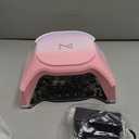 M - GlowPro Professional Hybrid 86W Wireless Rechargeable UV LED Nail Curing Lamp Cordless Nail Dryer for Gel Nails, Manicure, Pedicure (Pink)