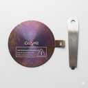 Induction adapter, converter disc for induction cooking plate, heat diffusion plate with detachable handle and base, 20 cm