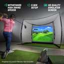 GoSports Range Cage 10 ft x 8 ft Golf Net Cage Indoor & Outdoor Golf Practice Net for Full Swing Training and Home Golf Simulator Setups