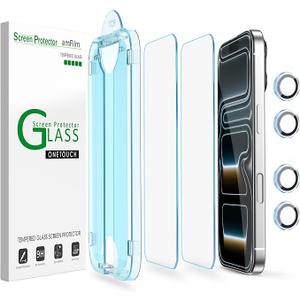 amFilm OneTouch for iPhone 17 Pro Screen Protector 6.3'' Tempered Glass