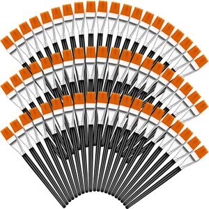 Crtiin 60 Pcs Flat Paint Brushes for Acrylic Painting Large Acrylic Paint Brushes Bulk Artist Painting Brush for Watercolor Oil Detail Craft Face Body Art(Black,1 Inch)