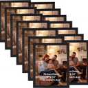 Giftgarden 8x10 Picture Frames Set of 15, Black Wooden Photo Frame for Wall or Tabletop Display, Engineered Wood with Shatter-Resistant Plexiglass