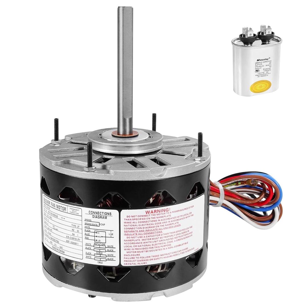 DL1026 Direct Drive Blower Motor 1/4 HP 115V, 1075 RPM 3-Speed for Blower Motor