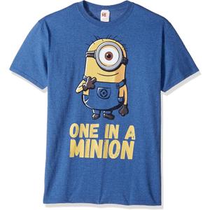 Despicable Me Men's Minions Stuart One in A Million Funny Graphic Tee, Funny Tshirts for Men, Graphic T-Shirt