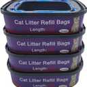 4 Pack Cat Litter Refill Bags Cartridges Compatible with Genie Cat Standard, Plus and XL Pails Odor Control