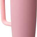 Owala FreeSip Tumbler Insulated Stainless Steel Water Bottle with Builtin Straw and Side Handle, For Travel, Work, School, and Sports, 40oz, BPA Free, Leak Proof, Angel Food Cake