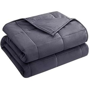 25 lbs weighted blanket Queen Size for Adults (60”x 80”, Grey) Cooling Heavy Blanket for Sleeping Perfect for 240-260 lbs, Winter Thick Breathable Blanket with Premium Glass Bead, Machine Washable