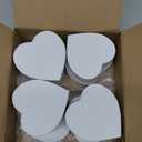 Lerheedi 12 Pcs Small Heart Shaped Boxes - 4 x 2 Inch Wedding Nesting Gift Boxes with Window, Heart Paper Decorative for Wedding Bridal Shower Mother's Day Gift Wrapping Party Decor (White)
