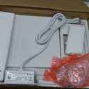 Vagusicc C Shaped End Table with Charging Station, Small Side Table for Couch, TV Tray Slide Under Sofa Table for Living Room and Bedroom, C Table Round Couch Side Table, White