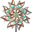 Viveta Metal Wind Spinners Outdoor,Vintage Kinetic Wind Spinner Garden Pinwheels with Metal Stake for Patio,Lawn,Garden,59 * 13.4 Inch