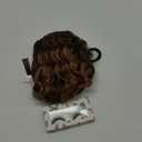 Loose Wave Curly Yaki Hair Drawstring Ponytail Extension for Women Mix Golden and Black 8inch Short Afro Curly Hair Bun Synthetic Curly Messy Bun Hair Piece for Daily Use(T27) (T27 Mix Golden and Black)