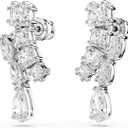 Swarovski Matrix Drop Earrings, Mixed Cuts, Clear, Rhodium Finished