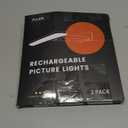 FULEN 2 Pack Picture Lights for Wall,Battery Operated Wall Sconce Rechargeable,LED Wall Light Cordless with Remote,3 Color Temperature, Art Lights for Painting,Frame,Gallery,Dartboard Lights,Black