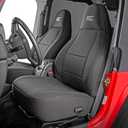 2 x Rough Country Neoprene Seat Covers for Jeep Wrangler TJ (1997-2002) - Waterproof & UV Resistant, Foam Padded, Front & Rear Seat Cover Set