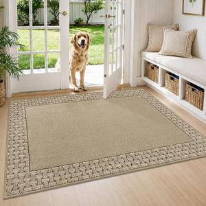 Dirt Trapper Door Mats 36x60in, Non-Slip Entryway Rugs, Beige