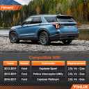 Exhaust Intermediate Pipe & Exhasut Front Flex Pipe - Compatible with 2013-2019 Ford Explorer Sport 3.5L EcoBoost V6, Police Interceptor Utility 3.5L & 16-19 Explorer Platinum(VK-5G203-BC)