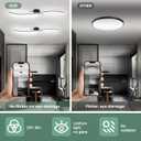 28W Linear Ceiling Light Black Modern LED Ceiling Light Fixture 6000K Aluminum 39.37Inch Long Ceiling Lamp for Hallway, Kitchen, Bedroom, Dining Room,2 Pack