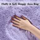 DweIke Fluffy Lavender Purple Rugs for Bedroom Living Room, 5x8 Feet Soft Plush Shaggy Lilac Purple Girls Boys Kids Rug, Non-Slip and Machine Washable Carpet for Dorm Nursery Classroom Decor