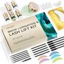 2025 Upgraded Avocado Lash Lift Kit, Brow Lamination Kit, Eyelash & Eyebrow 2-in-1 Perm Set, Professional Semi-Permanent Curling and Styling, Suitable For Beginners, Salon, Home Use