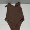 OQQ Womens Tummy Control One Piece Swimsuit  Crinkle Textured Swimwear Full Coverage Slimming Bathing Suit (Large, Darkbrown)