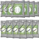 12 Pack Bamboo Air Purifying Bag, Activated Charcoal Bags Odor Absorber, Moisture Absorber, Natural Car Air Freshener, Shoe Deodorizer, Odor Eliminators For Home, Pet, Closet (6x50g, 6x150g)
