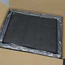 C Shaped End Table Set of 2, TV Tray with Charging Station, USB Ports and Outlets, Slide Under Couch, Storage Bag, for Small Spaces, Black