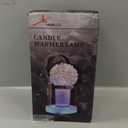 Candle Warmer Lamp with RGB Lighting - Dimmer Electric Candle Lamp Warmer Crystals Lampshade,Adjustable Height Wax Warmer Lamp with 2 Bulbs for Jar Candles,Gifts for Mom Womens(White)