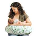 Boppy Nursing Pillow - Verified Safe Breastfeeding Pillow with Softer Fill for Comfortable Support, Machine Wash & Dry Cover, Non-Toxic Materials - Green Sage Leaf