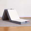 Sweetnight Tri Folding Mattress - 4-inch Single Size Foldable Mattress with a Collapsible and Washable Cover | Medium-Firm with Non-Slip Design | Suitable for RV Travel, Camping, Guest (White)