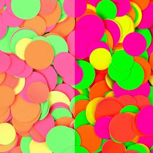 Deekin 10000 Pieces Neon Confetti 5 Colors Confetti Party Table Decor Neon Party Supplies Glow in The Dark Paper Tissue Paper for Birthday, Wedding Supplies(Round Style)