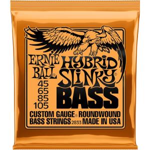 Ernie Ball Hybrid Slinky Nickel Wound Bass Guitar Strings, 45-105 Gauge (P02833)