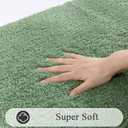 SHACOS Sage Green 5 Pieces Bathroom Rugs Set with Toilet Lid Cover Ultra Soft Absorbent Microfiber Bath Mat U Shape Contour Rug for Bathroom, Non Slip Machine Washable Bath Runner Rugs for Bedroom