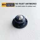 Secbolt Updated Anti-Rust Self Adhesive Caster Wheels 8 Pack, 201 Stainless Steel Stick On Wheels