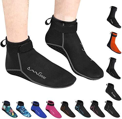 OMGear Water Socks Neoprene Socks Beach Booties 3mm 5mm Anti-Slip Wetsuit Footwear Fin Swim Sand Proof Socks 
2XL(Men 11-12, women12-13))
