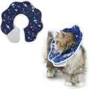 Soft Cat Recovery Collar,Adjustable Cat Cone, Protective Cone Collar After Surgery for Cats (Starry Sky, S)
