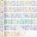 6 Rolls 196.8ft Science Bulletin Board Borders Classroom Bulletin Board Trim Chemical Themed Back to School Decorations for School Office Party Decorations (Colorful)