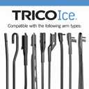 TRICO Ice™ (35-150) 15 Inch Automotive Replacement Windshield Wiper Blades, Ceramic Coated Silicone Super Premium All Weather Beam Blade for Select Vehicle Models