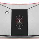 10x7ft Golf Practice Net with Target, Golf Mat & Towel - Heavy Duty Driving Range Screen for Home & Outdoor Use - Easy Setup Swing Training Barrier for Backyard, Indoor, or Outdoor Practice PRO